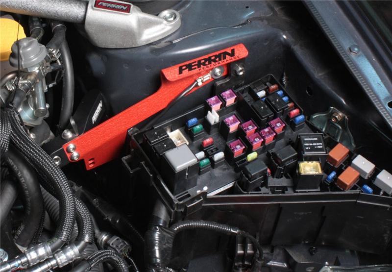 Perrin 08-12 Subaru STi Hatchback / 11-12 STi Sedan Master Cylinder Bracket - Red