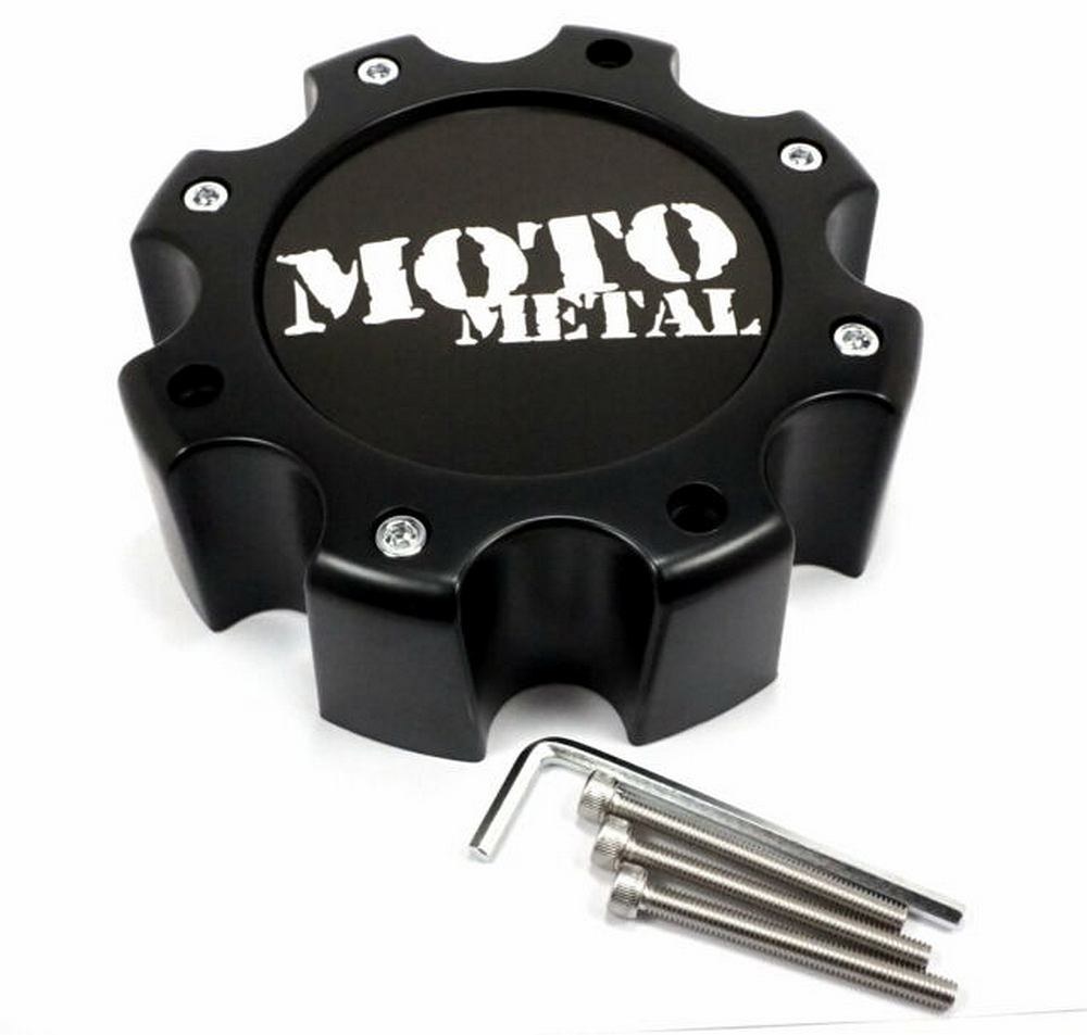 MO959/961 CAP SATIN BLK 8 LUG - NEW LOGO