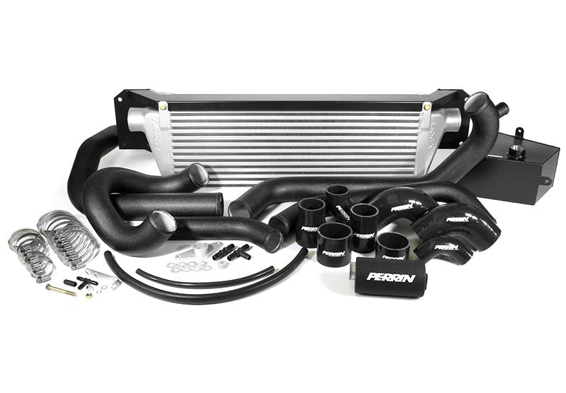 Perrin Performance 15-21 Subaru STI FMIC Black Boost Tubes w/ Black Silicone Couplers