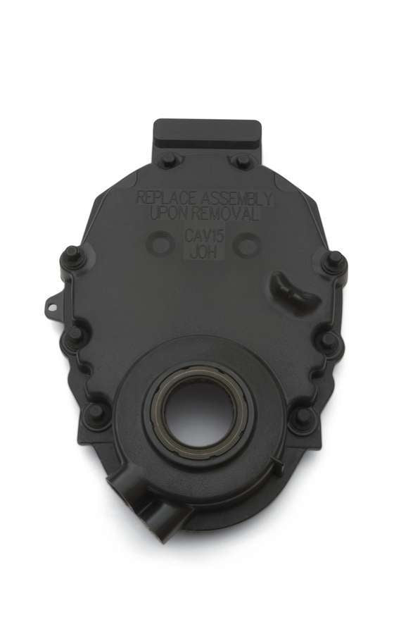 Tapa de distribución delantera SBC de Chevrolet Performance Parts - Plástico negro