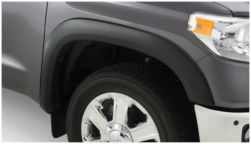 Bushwacker 07-13 Toyota Tundra Fleetside OE Style Flares 4pc w/ Factory Mudflap - Black