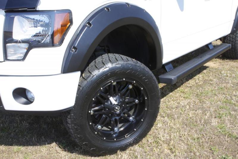 Lund 09-14 Ford F-150 (Excl Raptor) RX-Rivet Style Smooth Elite Series Fender Flares - Black (4 Pc.)