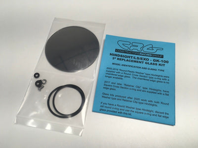 CRG 3 in. Round Replacement Glass Kit — Fits Hindsight Bar-End Mirrors