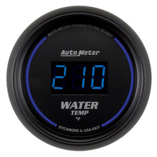 Cargar imagen en el visor de la galería, Autometer Cobalt Digital 52.4mm Black 0-300 deg F Water Temperature Gauge