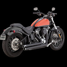 Cargar imagen en el visor de la galería, Vance &amp; Hines Harley Davidson Softail / 86-17 Bigshots Staggered PCX Full Exhaust - Black