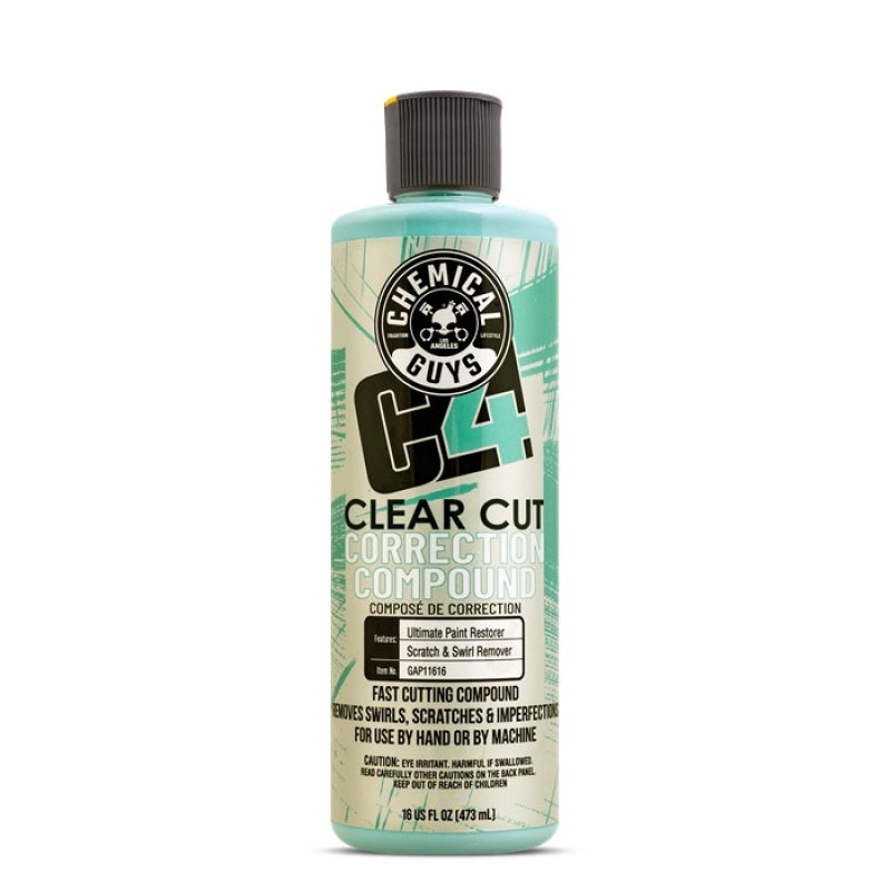 Chemical Guys C4 Clear Cut Correction Compound 16oz — Professional Paint Restoration