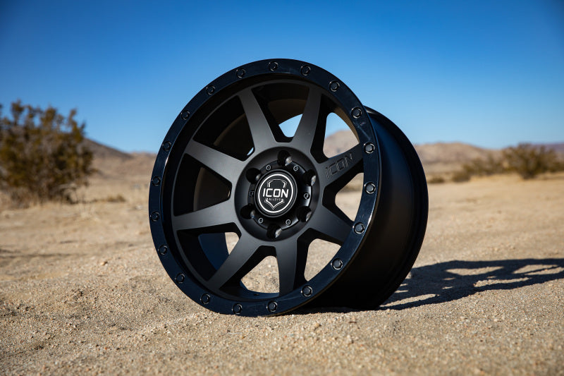 Rueda ICON Rebound 17x8.5 5x5 -6 mm Offset 4.5 in BS 71.5 mm Diámetro interior Doble Negro