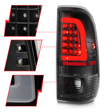 Cargar imagen en el visor de la galería, ANZO 1997-2003 Ford F-150 LED Tail Lights w/ Light Bar Black Housing Clear Lens