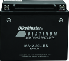 Cargar imagen en el visor de la galería, BikeMaster AGM Battery - MS12-20L-BS