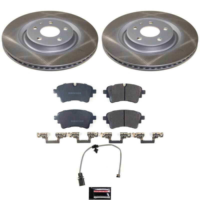 Power Stop 20-25 Audi A6 allroad Rear Semi-Coated Rotor Kit