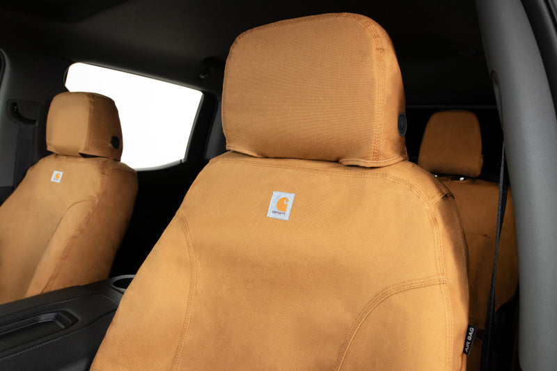 Covercraft 21-24 Ford F-150 Carhartt SeatSaver Custom Front Row Seat Covers - Brown
