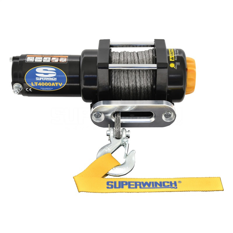 Cabrestante Superwinch LT4000 de 4000 libras, 12 V CC, 3/16 in x 50 ft, cuerda sintética