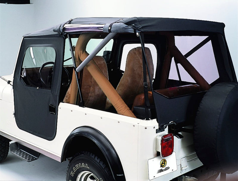 Bestop Tigertop Soft Top — Fits 1976-1986 Jeep CJ7 (Black Crush)