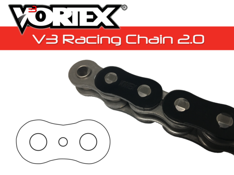 Vortex Racing V3 2.0 Chain 520RX3-118- Black