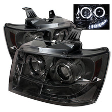 Cargar imagen en el visor de la galería, Faros delanteros de proyector LED Halo LED Smke Spyder Chevy Suburban 1500 07-14 PRO-YD-CSUB07-HL-SM