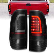 Cargar imagen en el visor de la galería, ANZO 1997-2003 Ford F-150 LED Tail Lights w/ Light Bar Black Housing Smoke Lens