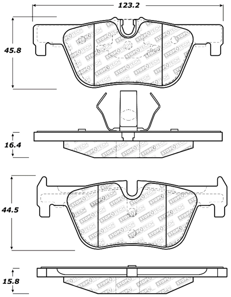 StopTech Performance Brake Pads — Fits 2012-2018 BMW 320i/328i