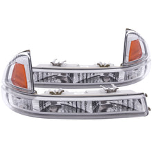 Cargar imagen en el visor de la galería, ANZO 1997-2004 Dodge Dakota Euro Parking Lights Chrome w/ Amber Reflector