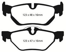 Cargar imagen en el visor de la galería, EBC 13+ BMW X1 2.0 Turbo (28i) Greenstuff Rear Brake Pads