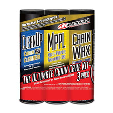 Cargar imagen en el visor de la galería, Maxima Chain Wax Ultimate Chain Care Combo Kit 3-Pack Aerosol