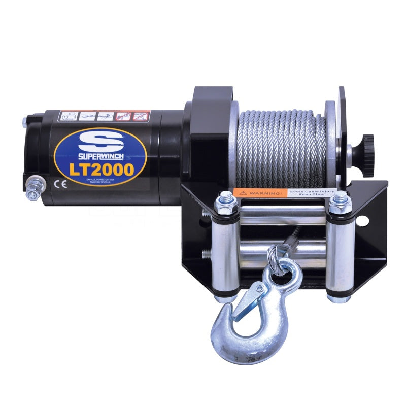 Cabrestante Superwinch LT2000 de 2000 libras, 12 V CC, 5/32 in x 49 ft, con cable de acero