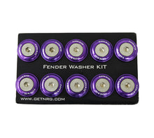 Cargar imagen en el visor de la galería, NRG Fender Washer Kit w/Rivets For Plastic (Purple) - Set of 10