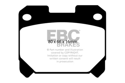 EBC Ultimax2 Rear Brake Pads — Fits 1993-1998 Toyota Supra 3.0 Twin Turbo