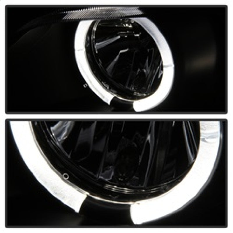 Faros delanteros Spyder BMW Z3 96-02 LED Halo negro High H1 Low H1 PRO-YD-BMWZ396-HL-BK