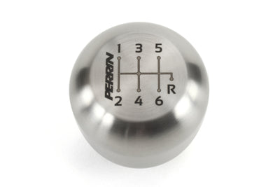 Perrin Brushed Stainless Steel Large Shift Knob — Fits 2017-2018 Honda Civic 6-Speed