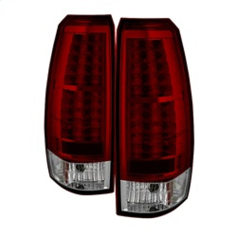 Luces traseras LED Spyder Chevy Avalanche 07-13 rojas transparentes ALT-YD-CAV07-LED-RC