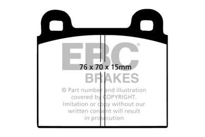 EBC Redstuff Performance Front Brake Pads — Fits 70-75 Alfa Romeo Montreal