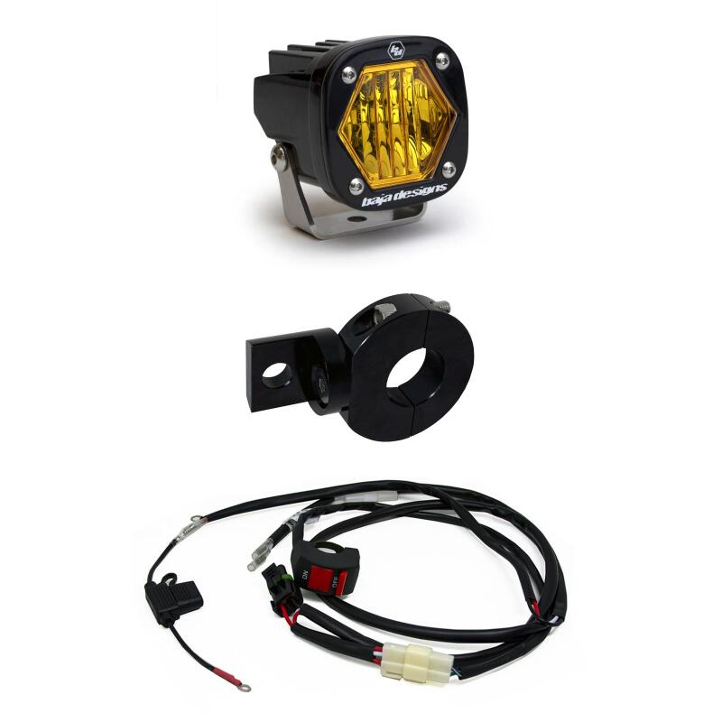 Baja Designs S1 Wide Cornering Amber LED Light - Fits Pit Bike