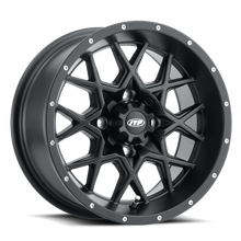 Load image into Gallery viewer, ITP Hurricane 12x7 / 4x137 BP / 5+2 Offset Matte Black Wheel