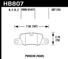 Cargar imagen en el visor de la galería, Hawk 2014 Porsche 911 HPS 5.0 Rear Brake Pads