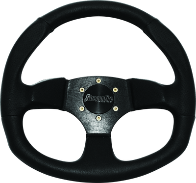 DragonFire Racing D-Shaped Vinyl Steering Wheel - Black