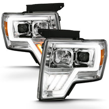 Cargar imagen en el visor de la galería, ANZO 2009-2013 Ford F-150 Projector Light Bar G4 Switchback H.L. Chrome Amber