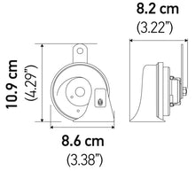 Cargar imagen en el visor de la galería, Hella 12V Twin Trumpet Horn Kit with Bracket - Toyota