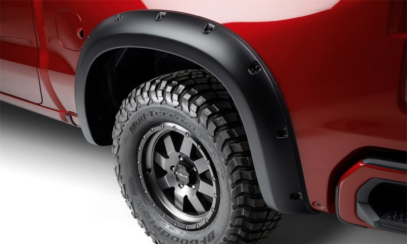 Guardabarros Bushwacker estilo Forge para Toyota Tacoma 16-21, 4 piezas, color negro