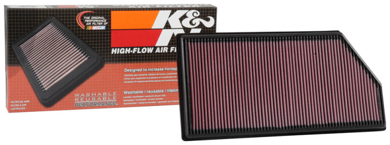 K&N 33-3068 High-Flow Drop-In Air Filter — Fits 2016-2023 Mercedes-Benz Models