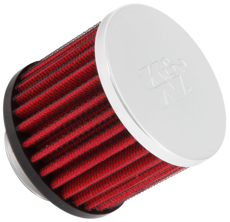 K&N 62-1440 Crankcase Vent Filter — 1.375in Flange ID x 3in OD x 2.5in H Chrome Top