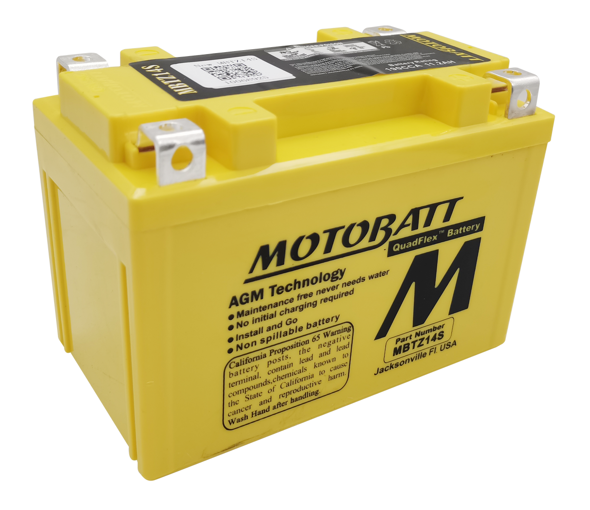 Motobatt Battery MBTZ14S Sealed Factory Activated