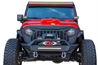 DV8 Offroad Angry Grill Matte Black Replacement — Fits 2018-2025 Jeep Wrangler JL & Gladiator JT