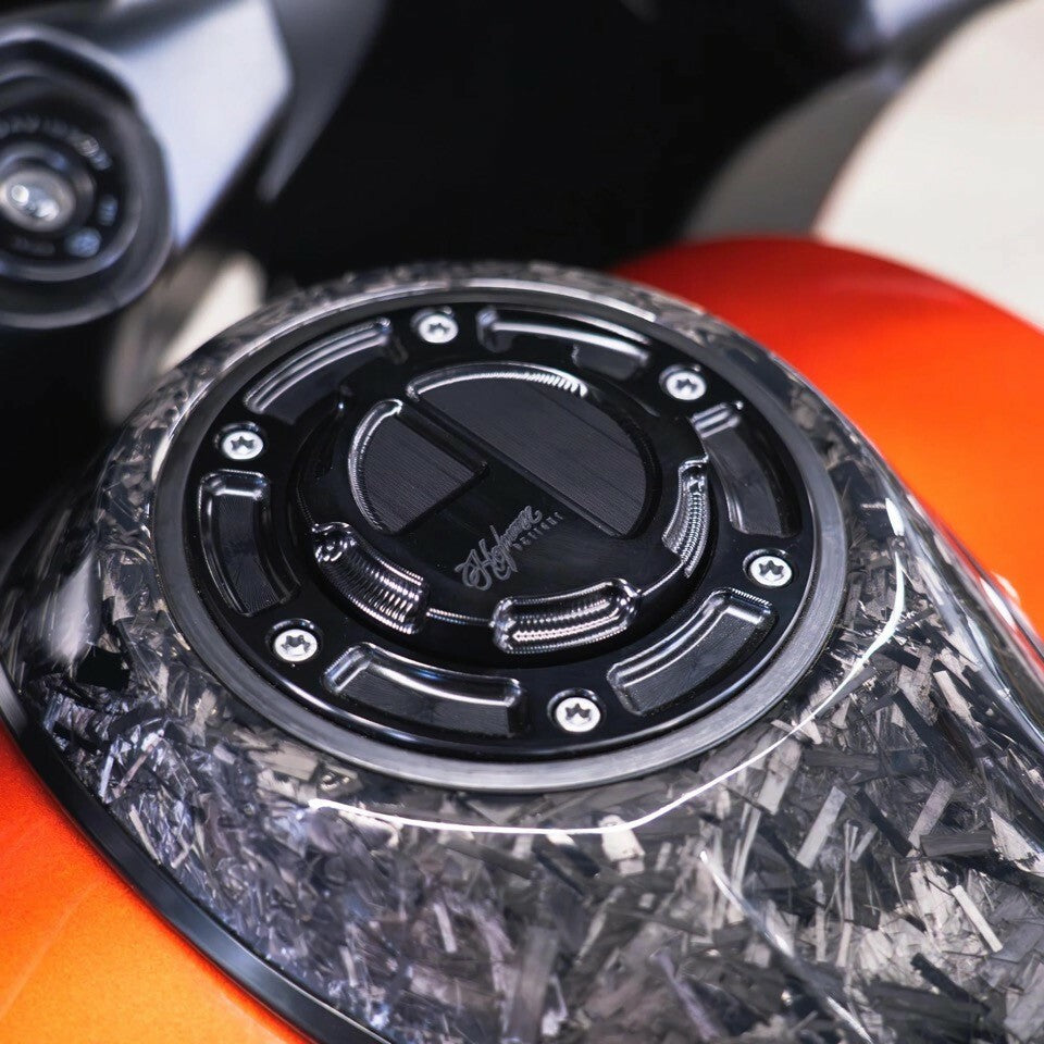 Hofmann Designs 6PT GAS CAP (NO Breather TUBE) `23-24 CVO Black (HDB-1088B)