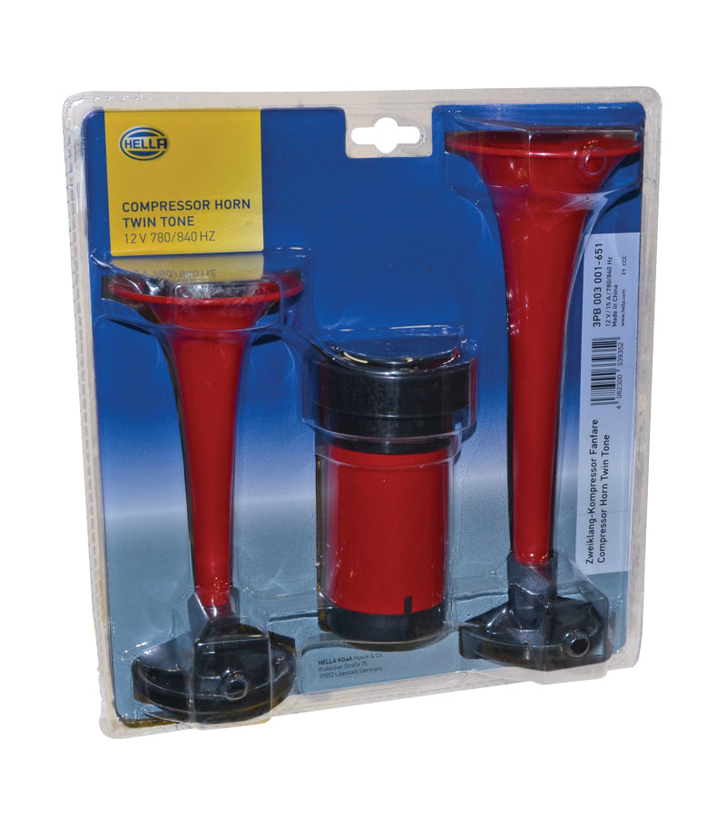 Kit de bocina doble Hella de 12 V y 240 W, 795-800 Hz, 118 dB