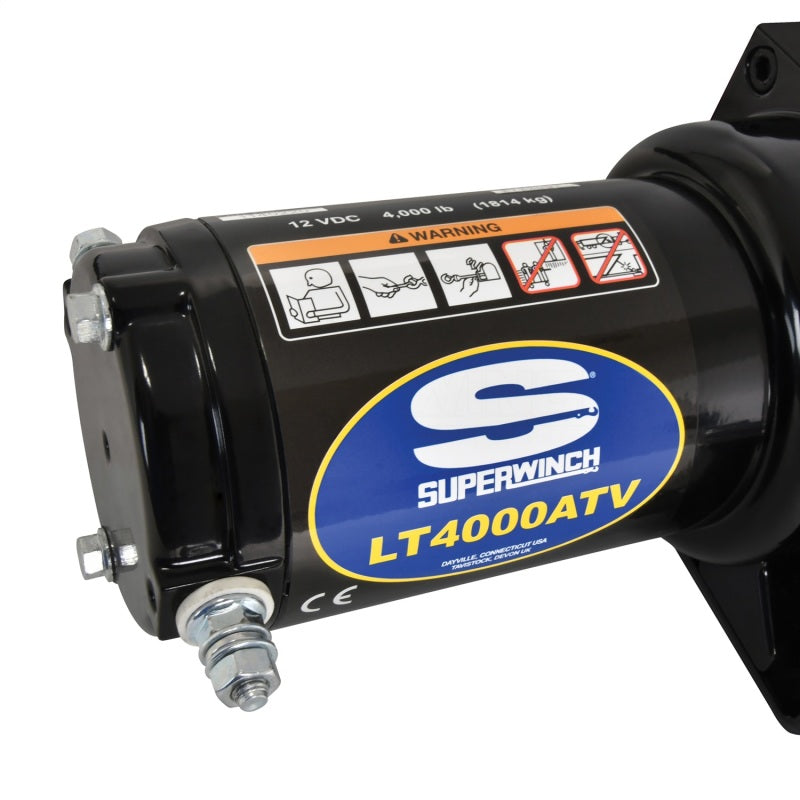 Cabrestante Superwinch LT4000 de 4000 libras, 12 V CC, 3/16 in x 50 ft, cuerda sintética