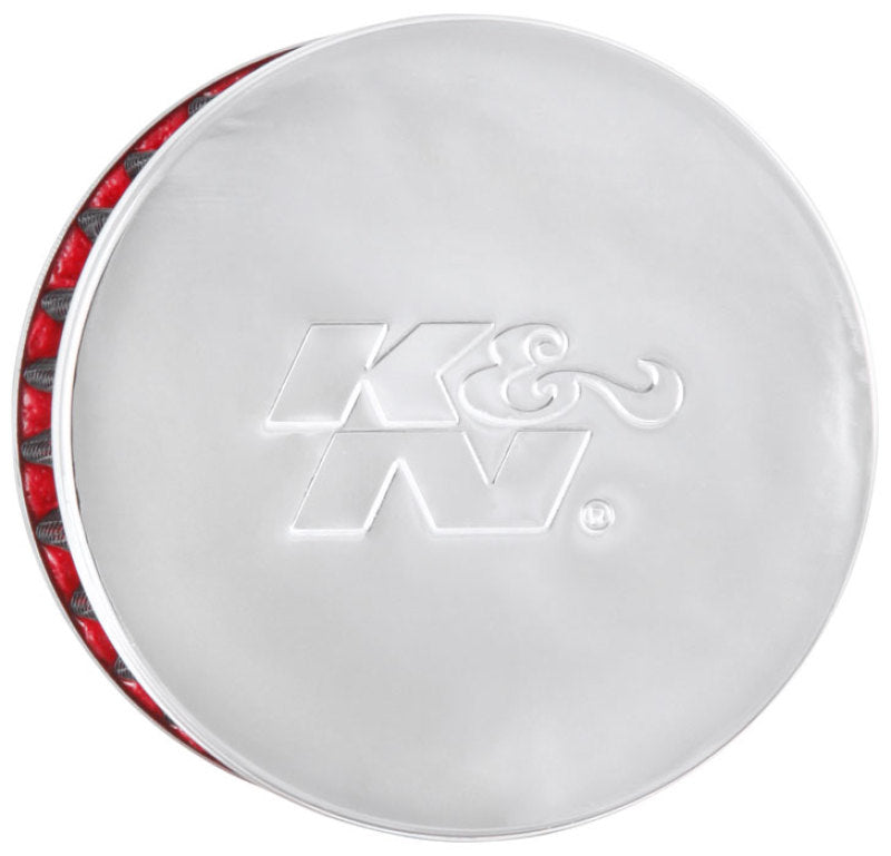 K&N 62-1170 Crankcase Vent Filter — 1in Vent, 3in Diameter, 2in Height, Chrome Top