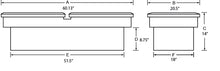 Cargar imagen en el visor de la galería, Caja de herramientas cruzada Lund Ultima con tapa doble y diseño de ala de gaviota para Chevy S10 (caja larga) de 1982 a 2005 - Brite