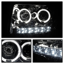 Cargar imagen en el visor de la galería, Faros delanteros de proyector Spyder Ford F150 09-14 Modelo halógeno - LED Halo LED Smke PRO-YD-FF15009-HL-SM