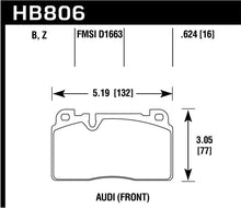 Cargar imagen en el visor de la galería, Hawk 16-17 Audi A6 Performance Ceramic Street Front Brake Pads