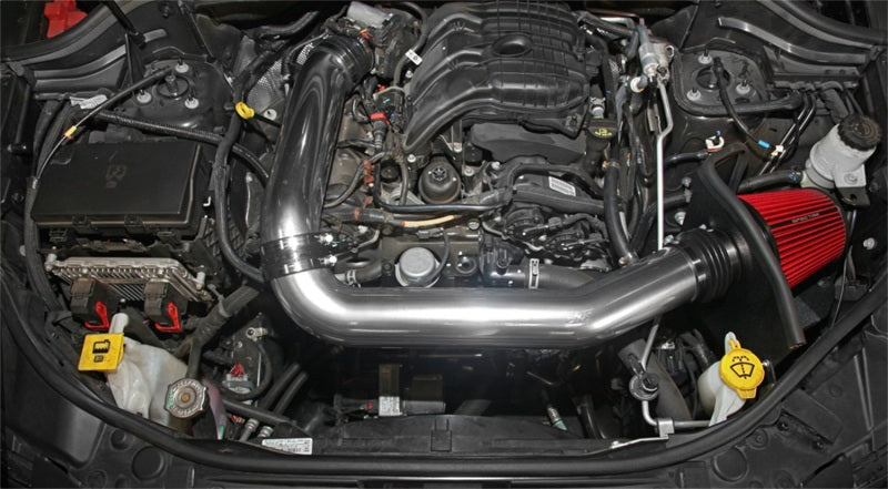 Spectre 11-15 Jeep Grand Cherokee V6-3.6L Polished Cold Air Intake Kit w/Red Filter